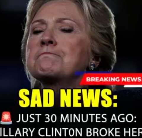 Our thoughts and prayers are with Hillary Clinton