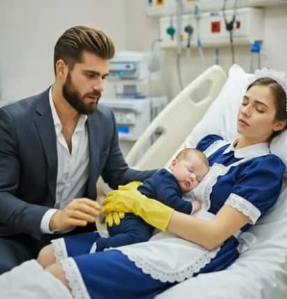 THE MILLIONAIRE DISCOVERS HIS EMPLOYEE SLEEPING IN A HOSPITAL WITH A CHILD! WHAT HE SEES SHOCKS HIM