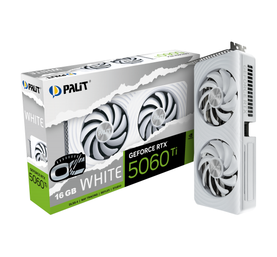 TARJETA DE VIDEO PALIT GEFORCE RTX 5060 Ti WHITE