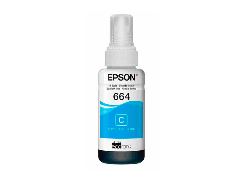 Tinta Epson T664220 Cyan en botella