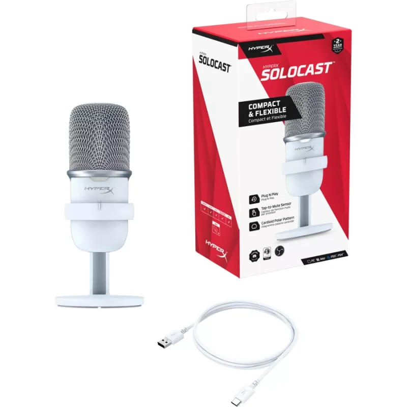 Micrófono HyperX SoloCast White USB-C