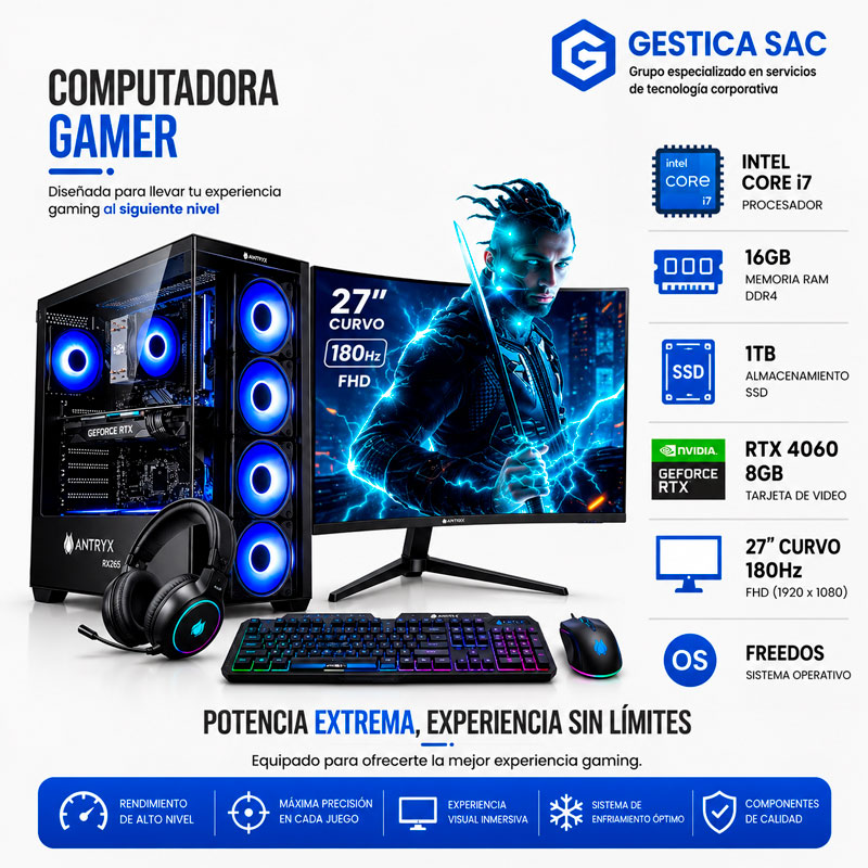 Computadora de Escritorio Gamer
