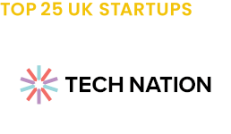 The badge of Top 25 UK Startups by Tech Nation
