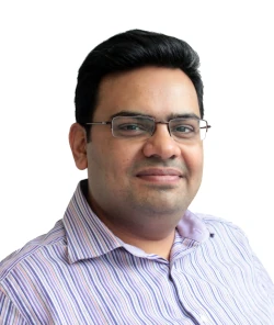 The portrait of Mitul Amin, the CTO of Silence Speaks.