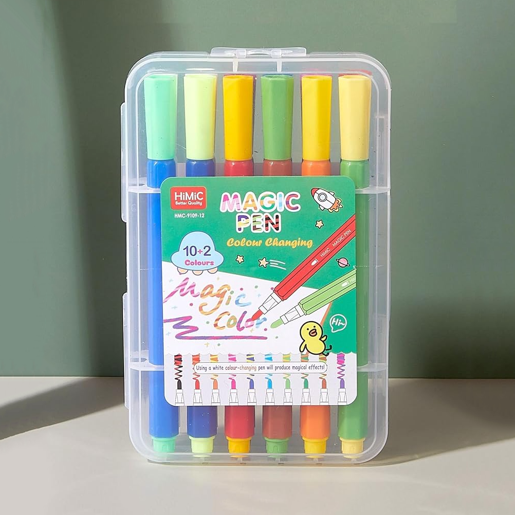 12 Color Magic Colour Changing Sketch Pen Set for Kids Art