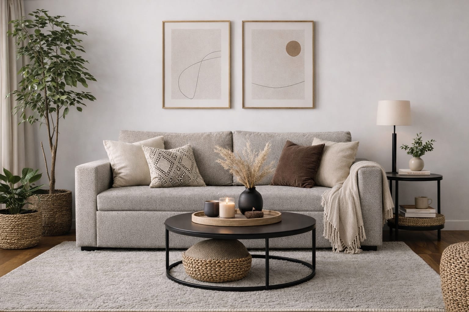 Sillón Chenille Beige frente