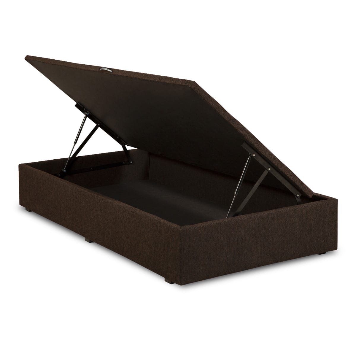 Cama baul chenille 1 plaza marron