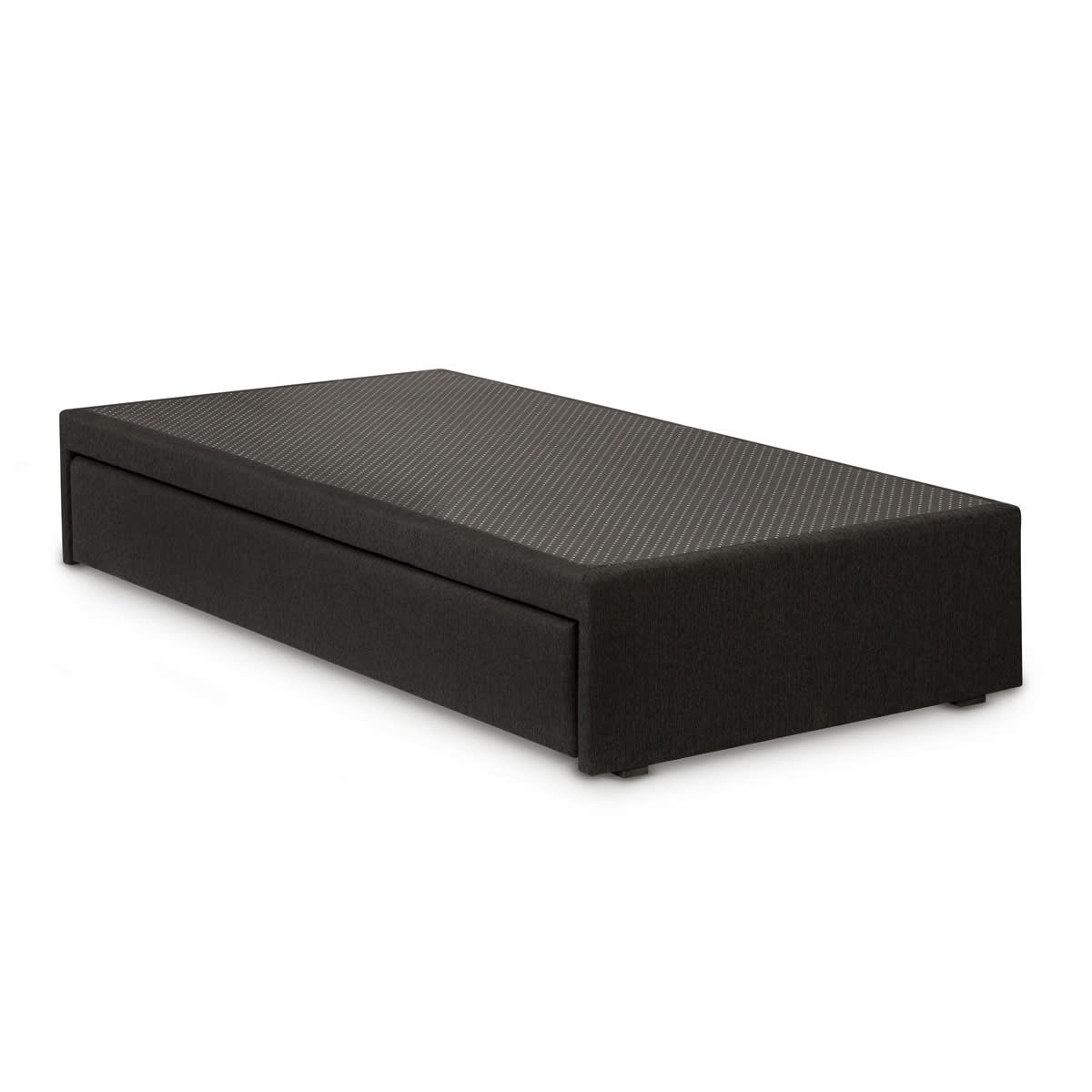 Cama carrito chenille gris oscuro cerrada