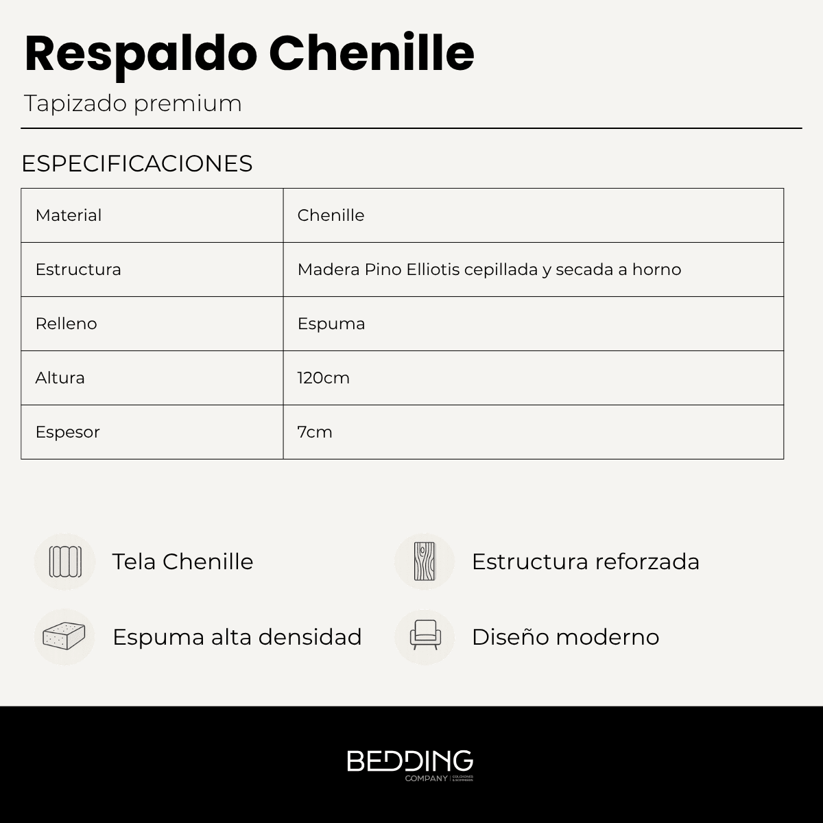 Respaldo Chenille