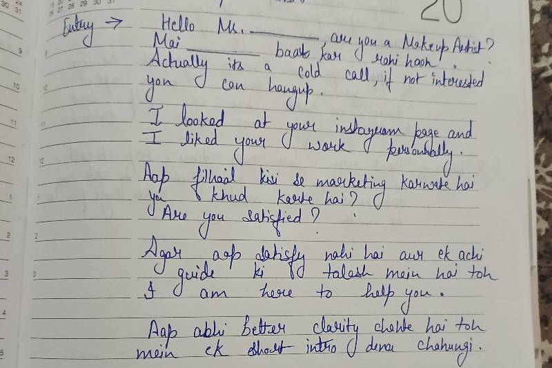 Handwriting Sample