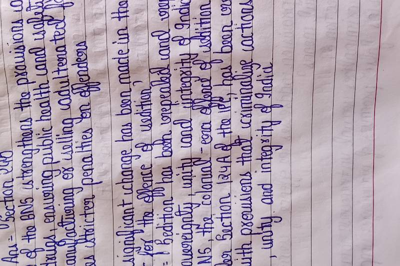 Handwriting Sample