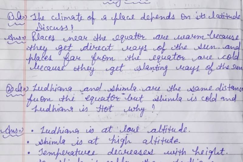 Handwriting Sample