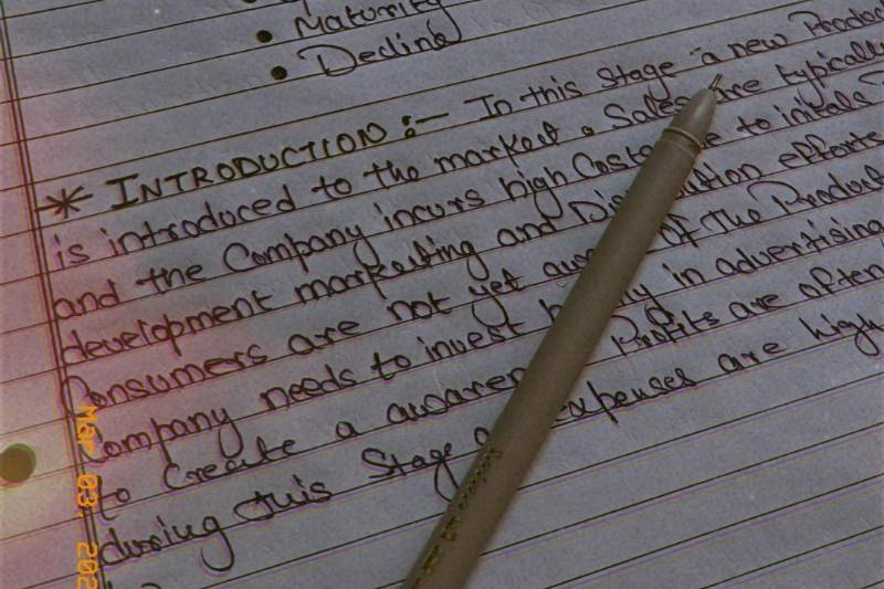 Handwriting Sample