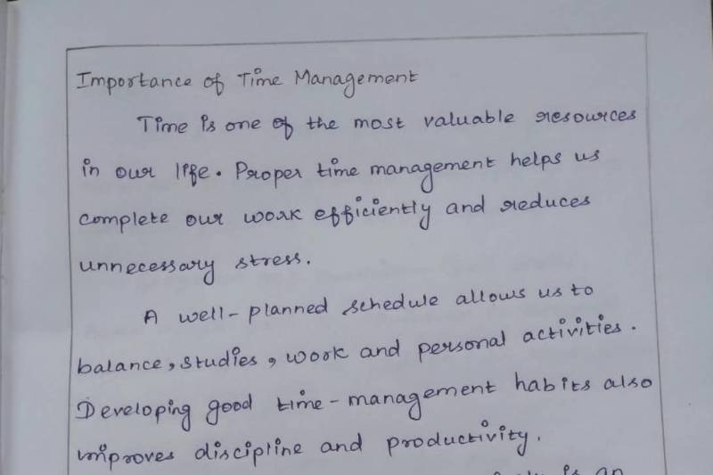 Handwriting Sample