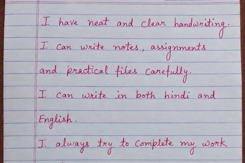 Handwriting Sample