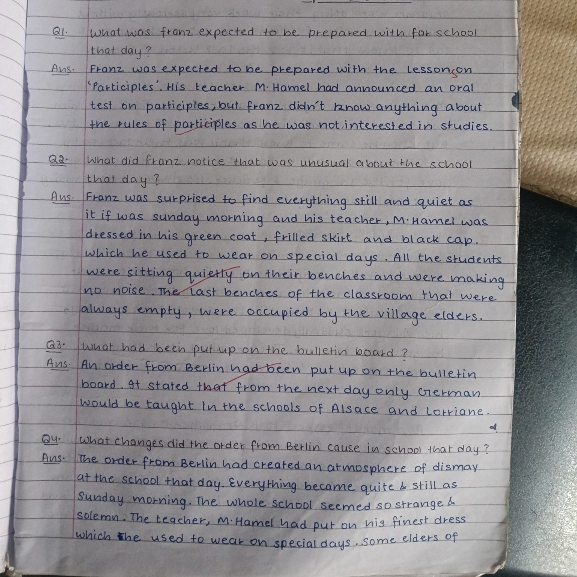 Handwriting Sample
