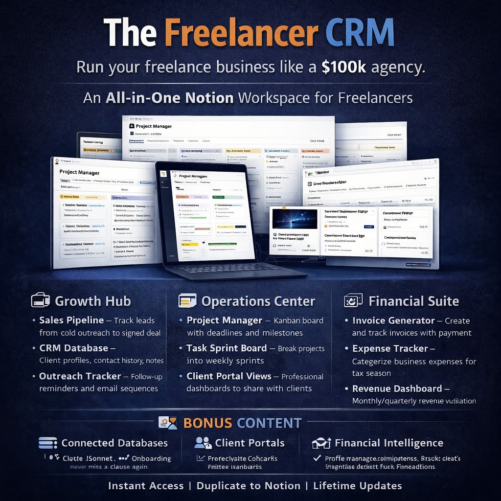Freelancer CRM — Notion Template