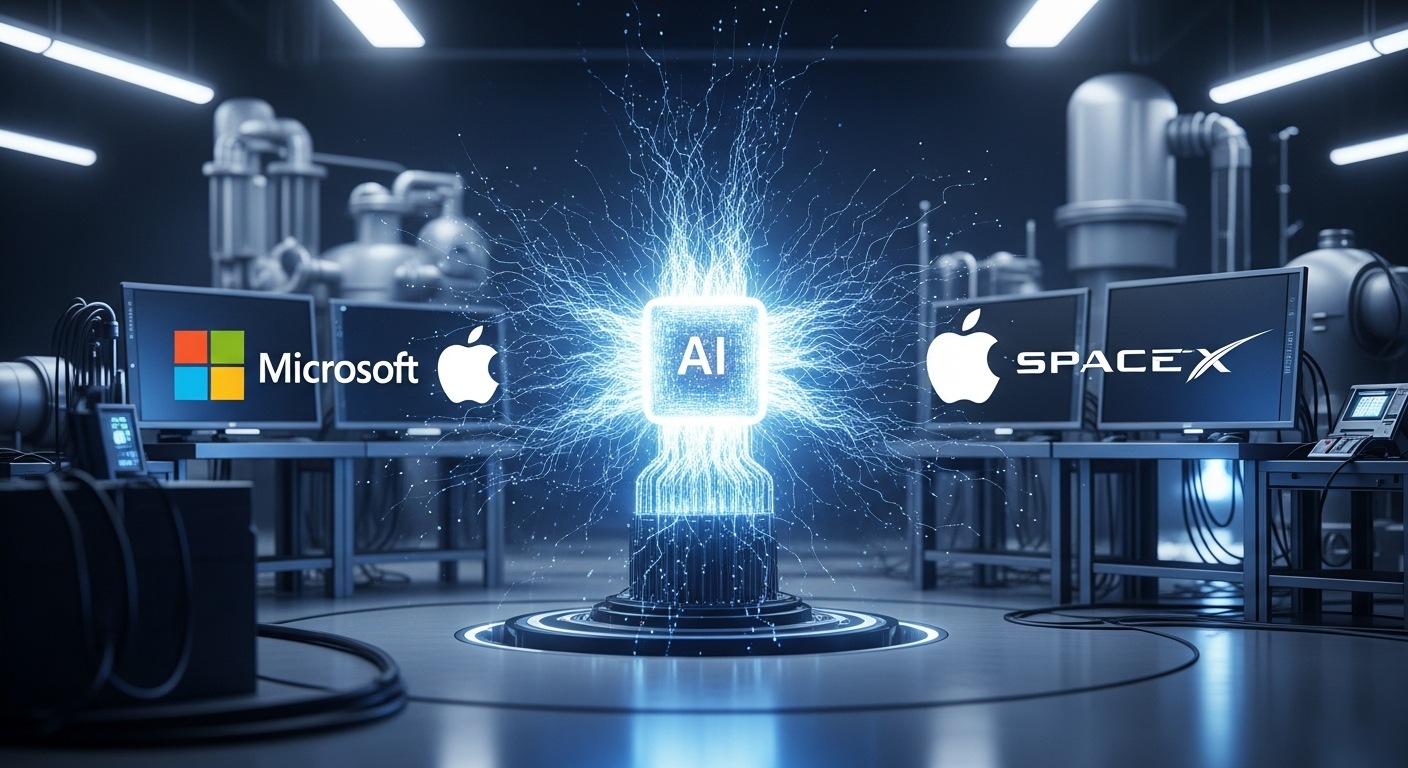 AI Arms Race: MSFT, Apple & SpaceX Vie for Dominance