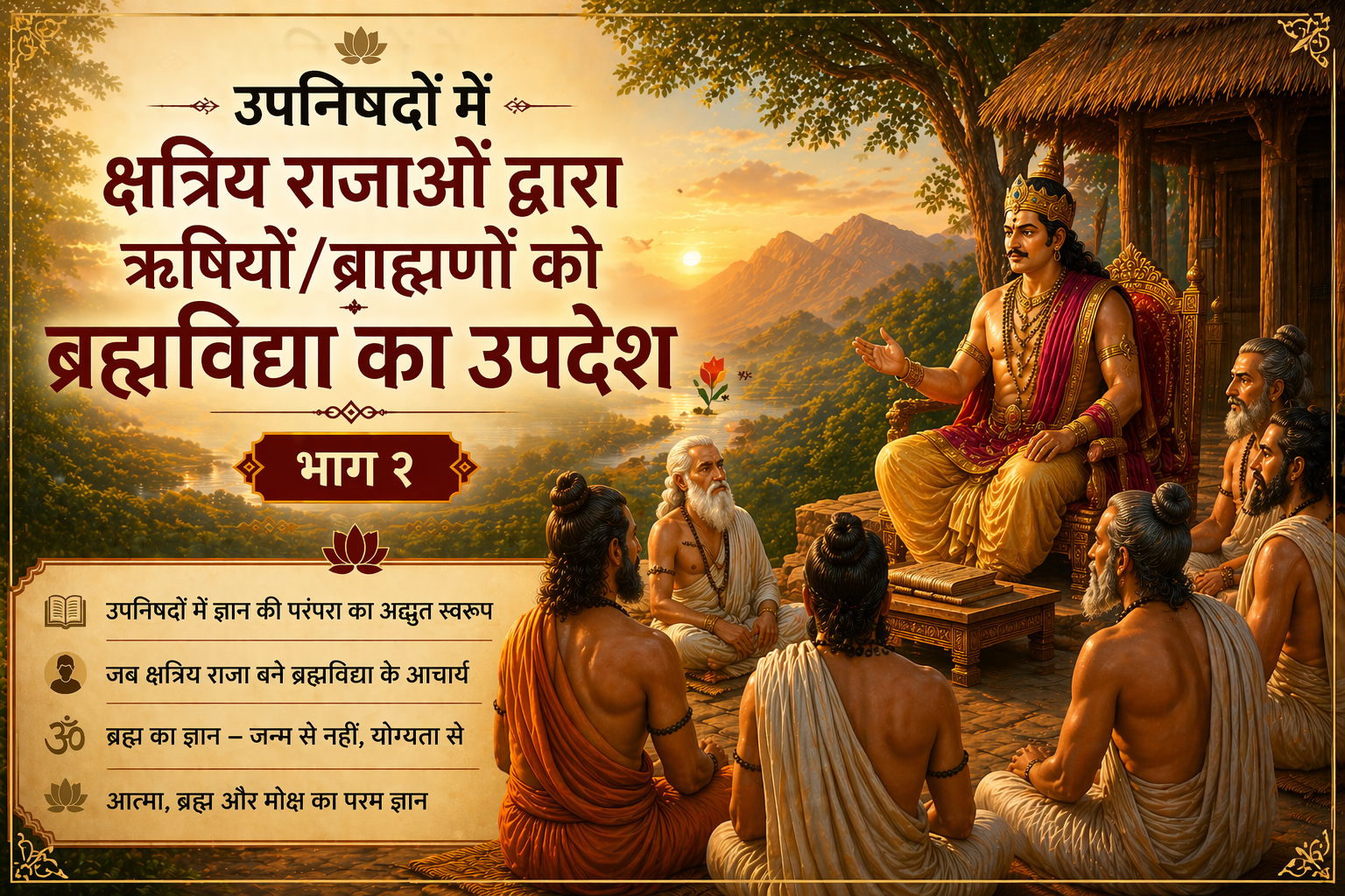 उपनिषदों में क्षत्रिय राजाओं द्वारा ऋषियों/ब्राह्मणों को ब्रह्मविद्या का उपदेश - भाग २