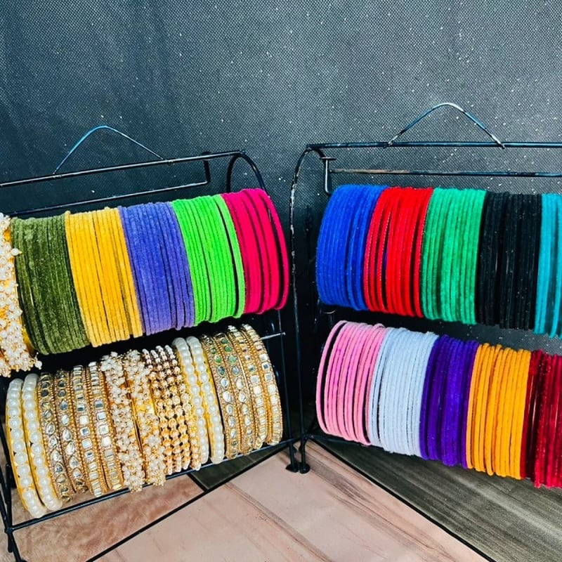 Velvet 15 Dozen Garja, Pearl, Big Puti, Pradip Kundan & Kundan Set