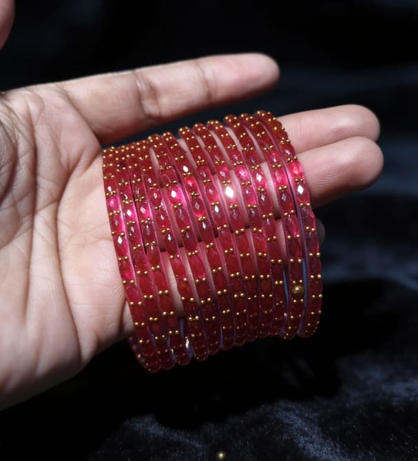Kacher Churi — Traditional Glass Bangles Set