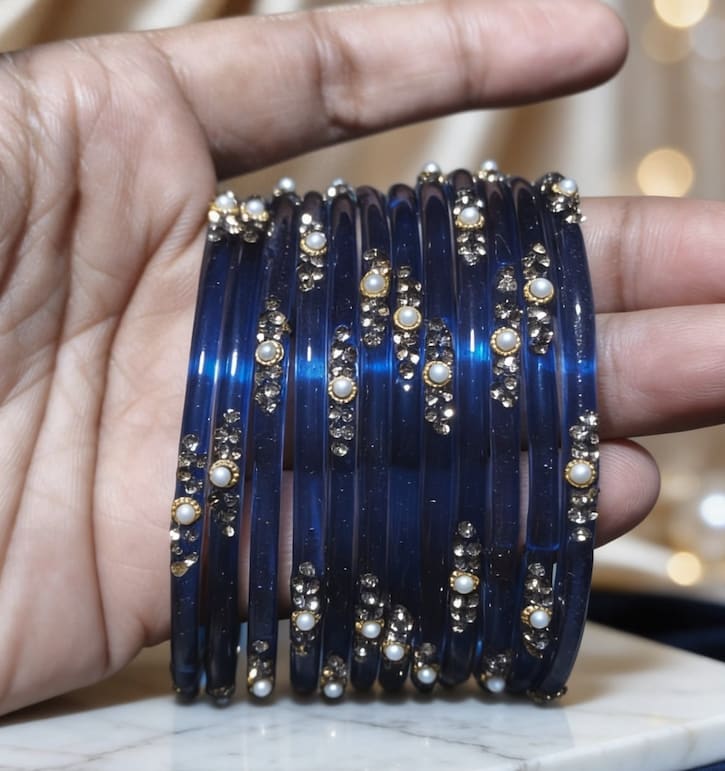 Kacher Churi — Traditional Glass Bangles Set