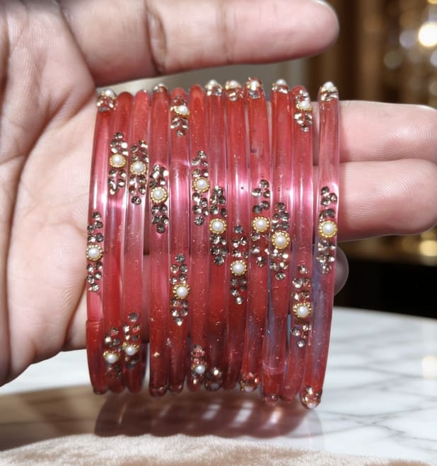 Kacher Churi — Traditional Glass Bangles Set