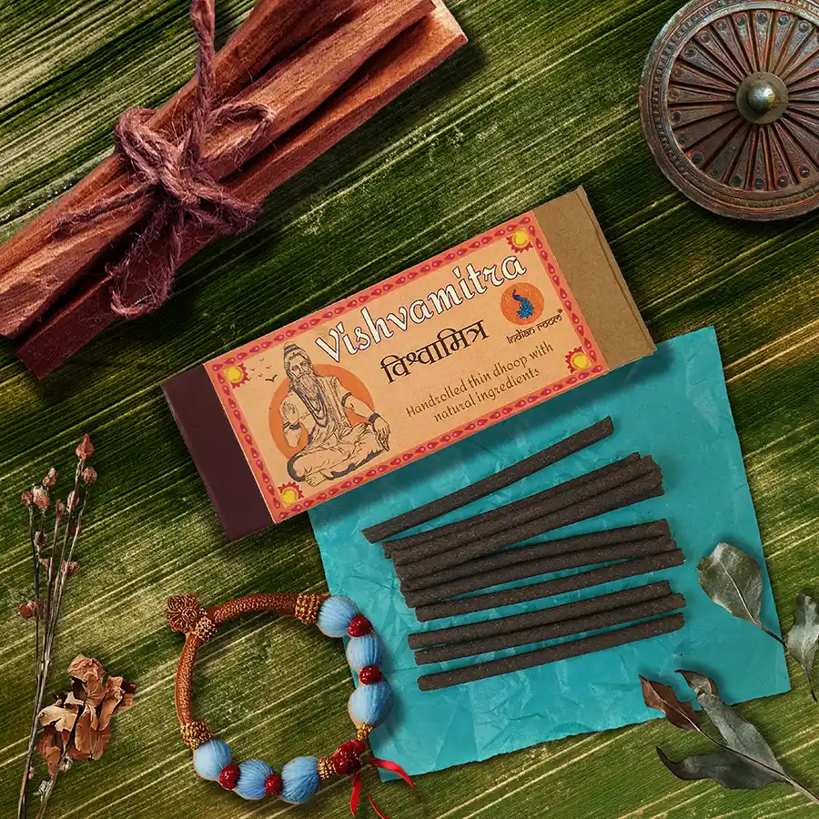 “Vishwamitra” Hand rolled dhoop with natural herbs, resins and flowers