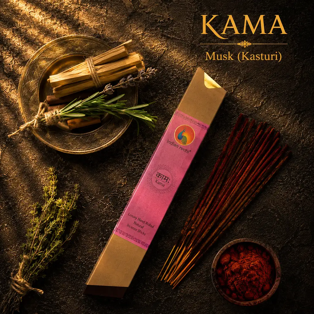 "Kama" Musk (Kasturi) Natural Hand-Rolled Natural Incense Sticks