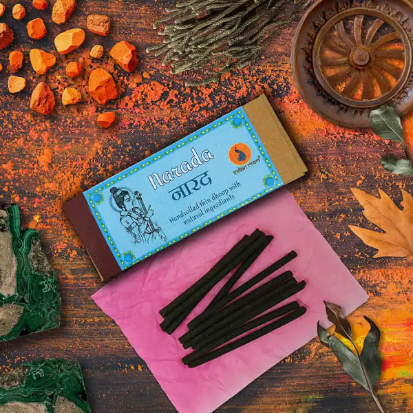 Saffron Sandalwood dhoop “Narada” Hand rolled with natural herbs