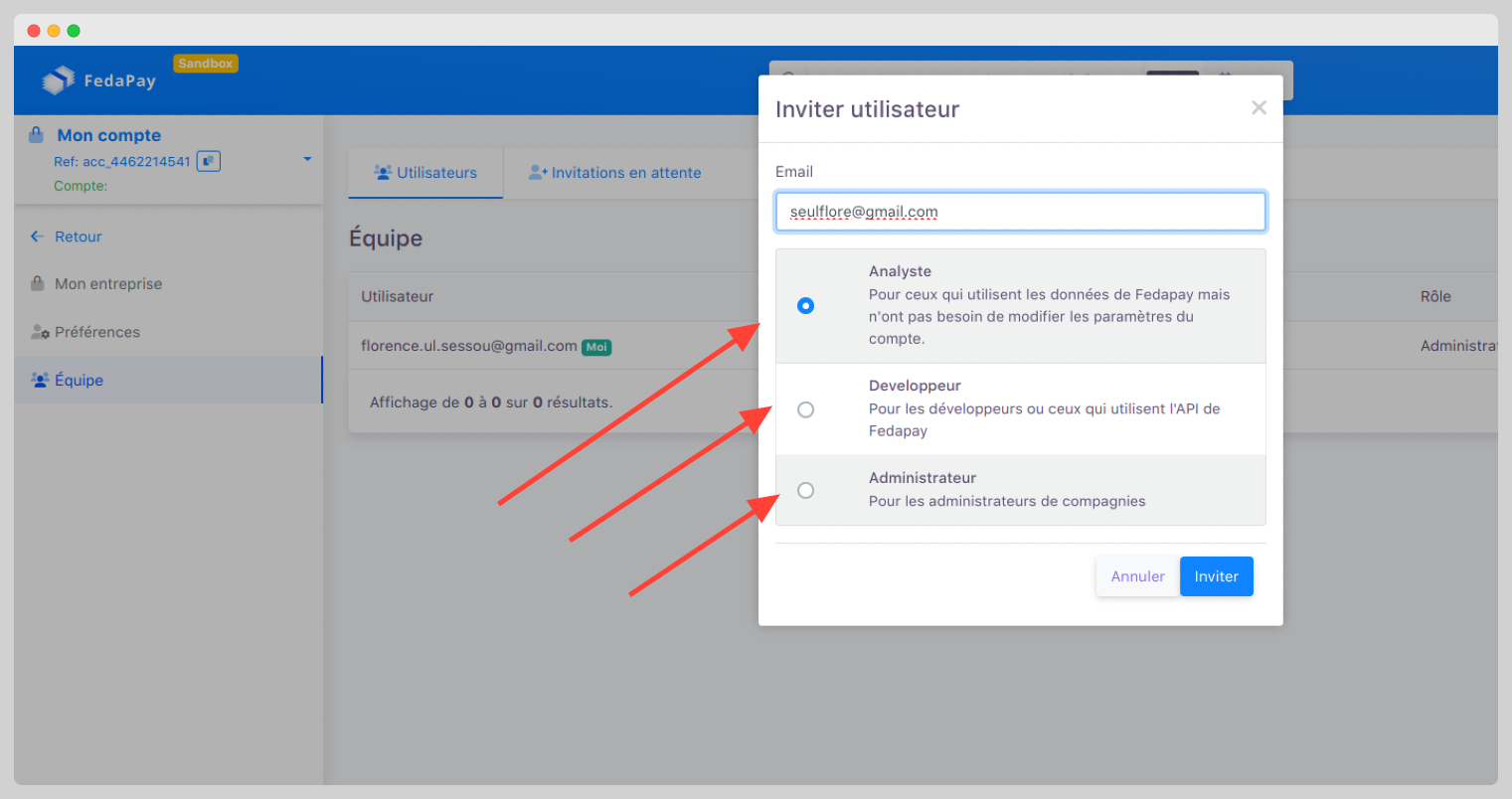 image montrant les différentes catégories d'utilisateurs