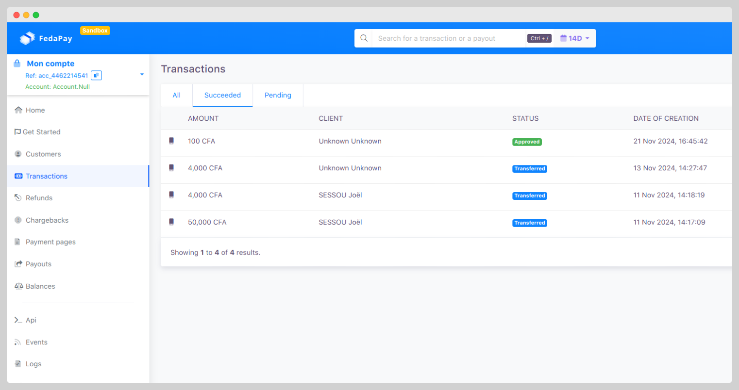 Collects Page Dashboard