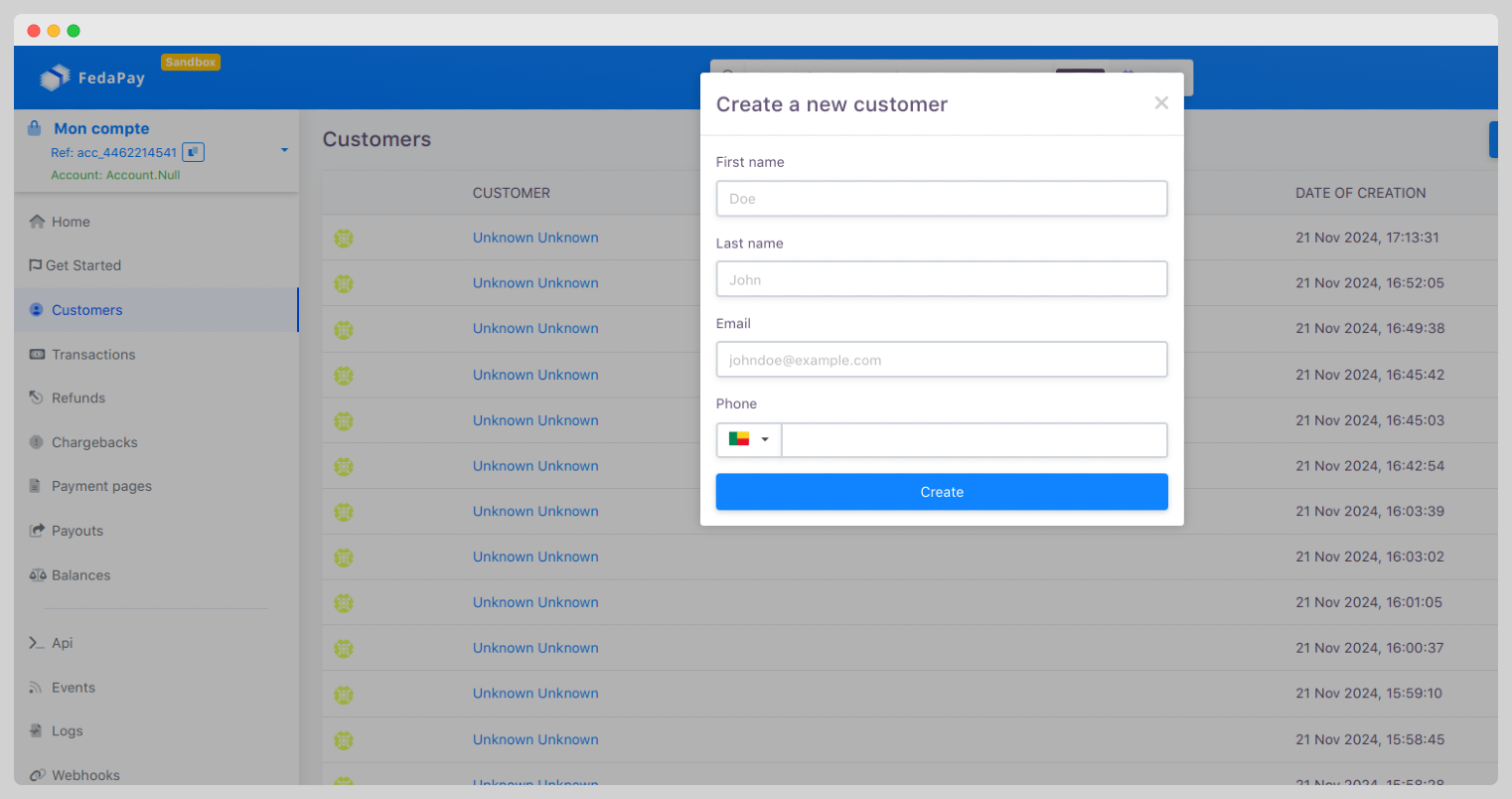Client Addition Form