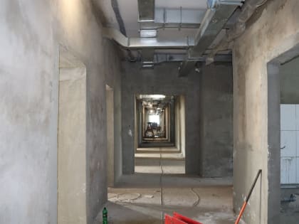 Идёт ремонт здания поликлиники ТГБ