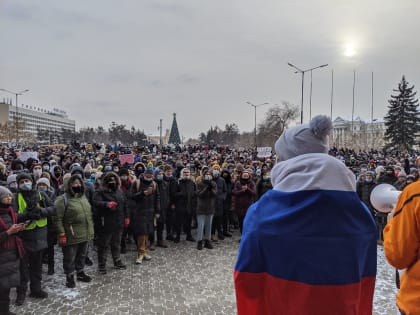 Дубинки Росгвардии вместо синих трусов. Репортаж с митинга Навального 31 января в Иркутске