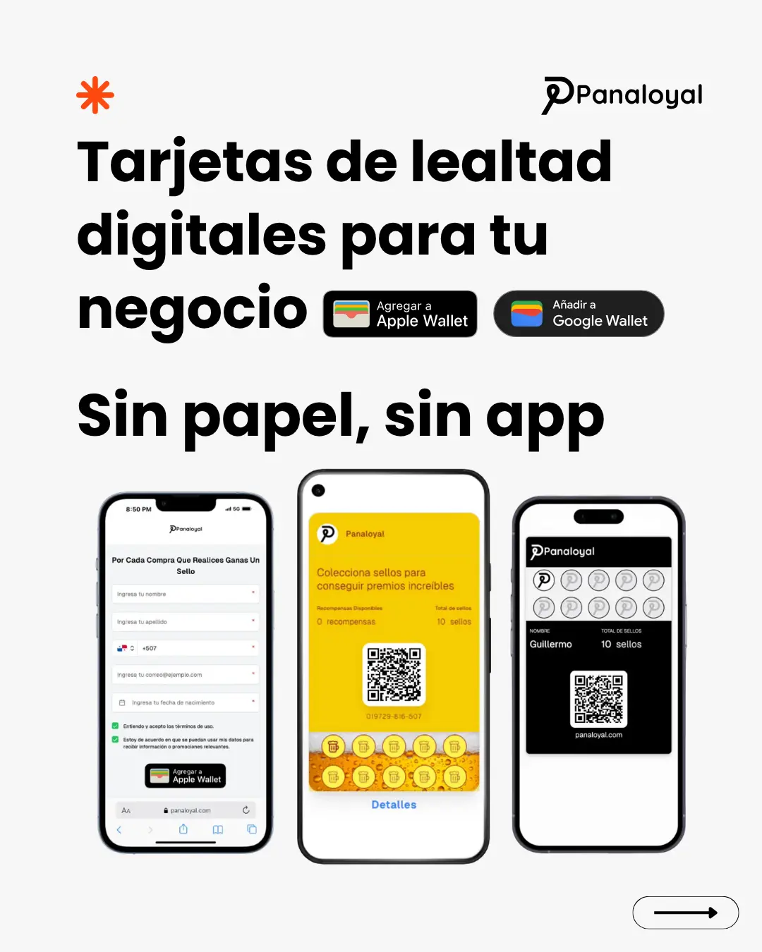 Proceso de 5 pasos para implementar tarjeta de lealtad digital con Panaloyal