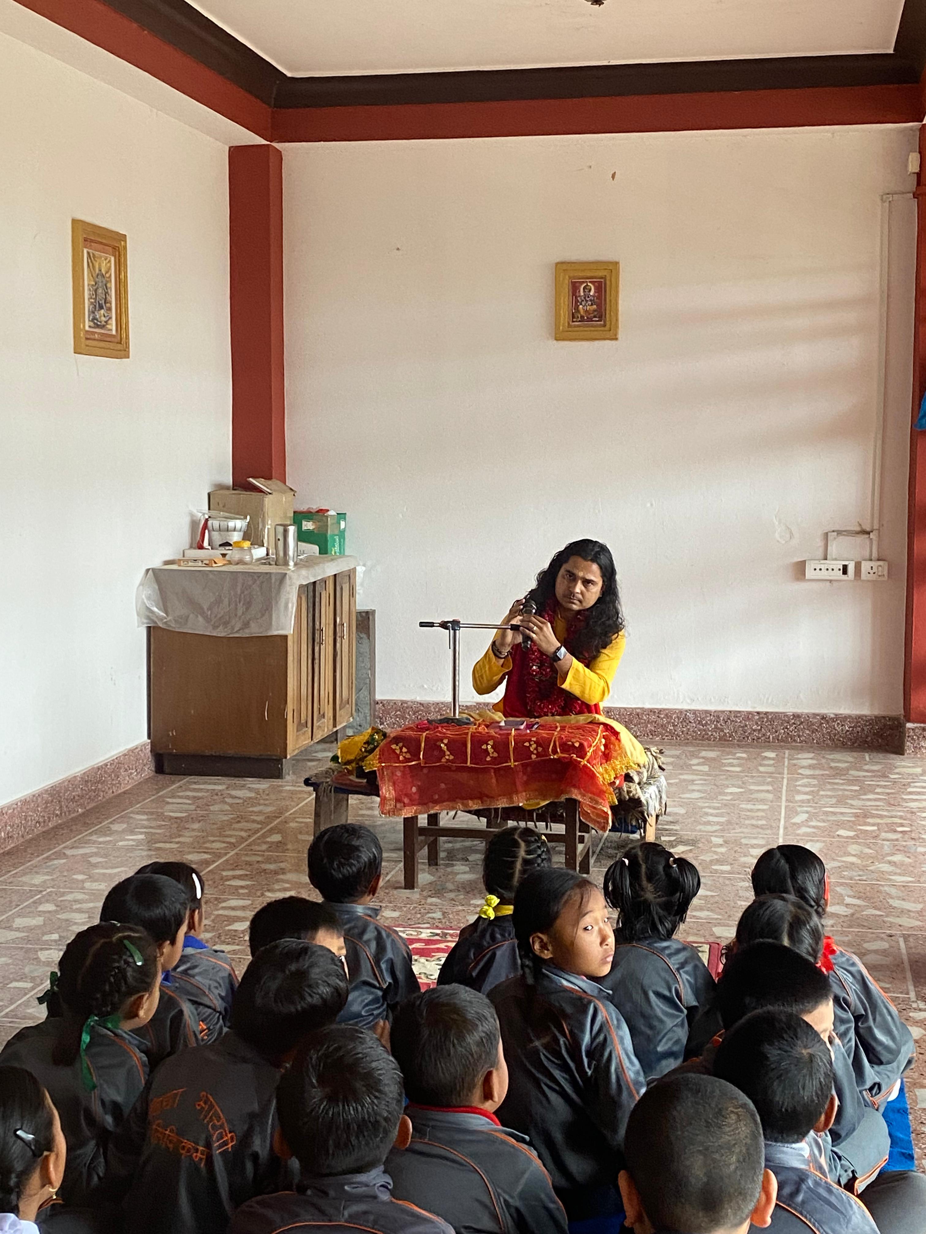 It is our great pleasure to be blessed by the presence of Shri Sant Rajiv Lochan Jee Maharaj at Singhavahini Mandir at Budhabarey Bermiok, West Sikkim.