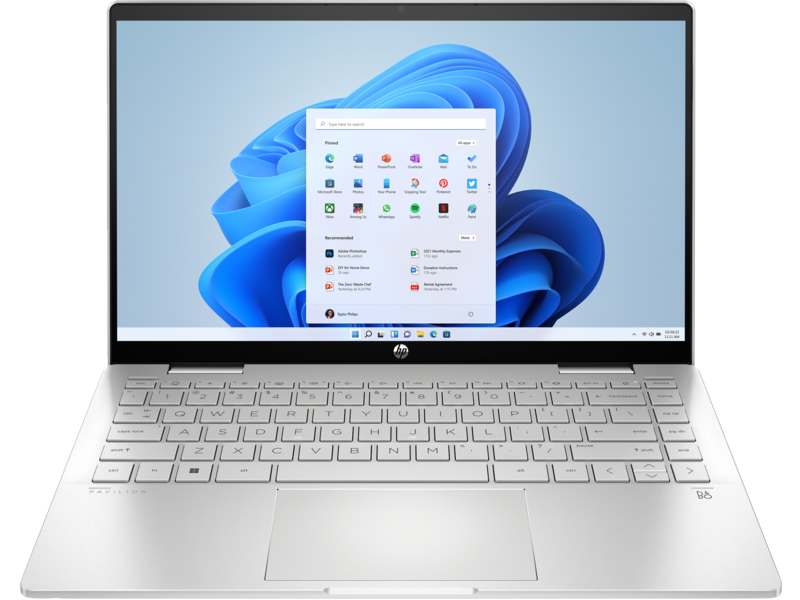 Hp pavilion x360 2 in 1 laptop 14-ek1006nia:14", touch screen, intel® core™ i5 ,13th gen, 8gb ram, 512gb ssd, fhd, natural silver