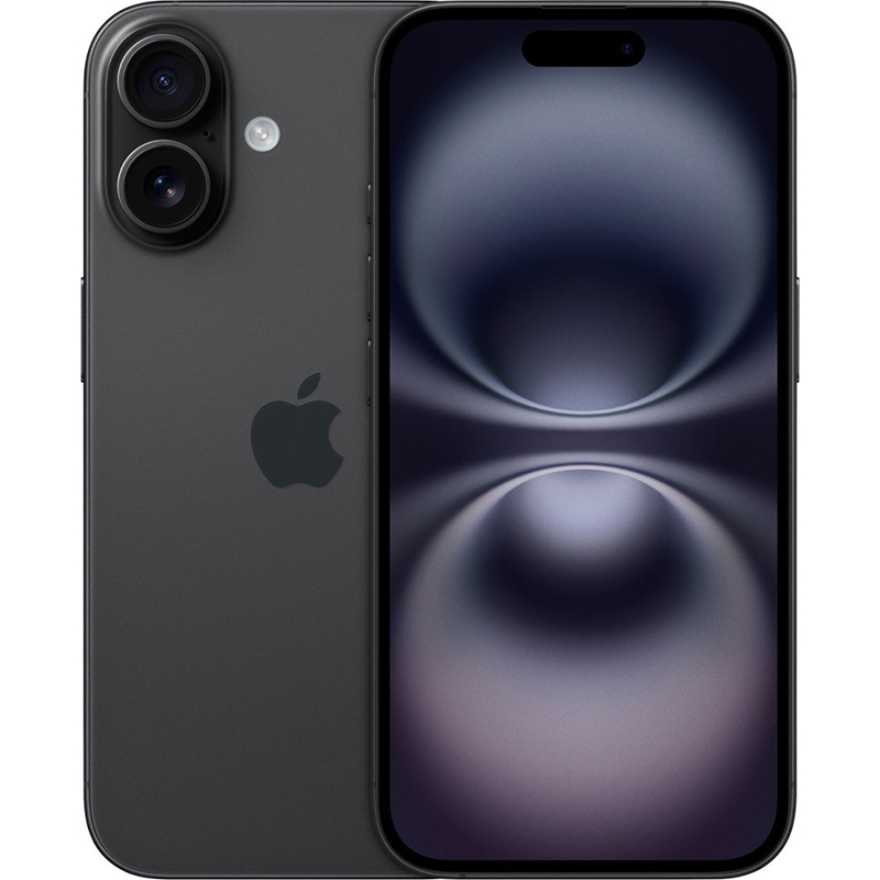 iPhone 16: 6.1'' - 8GB RAM - 128GB ROM - Black + FREE (Cover + Screen Protector )
