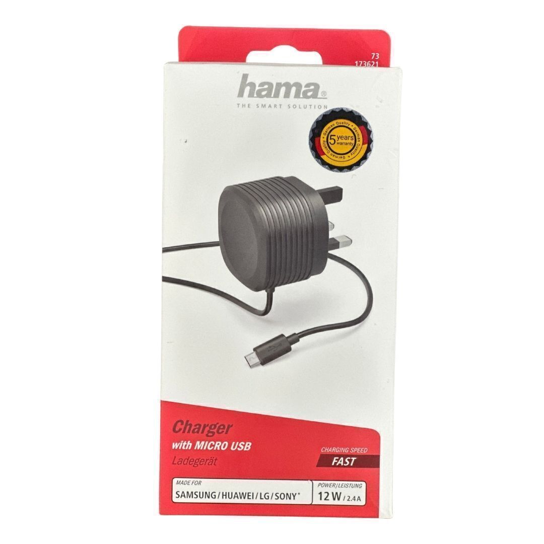 Hama mobile phone charger plug with micro usb (173621)