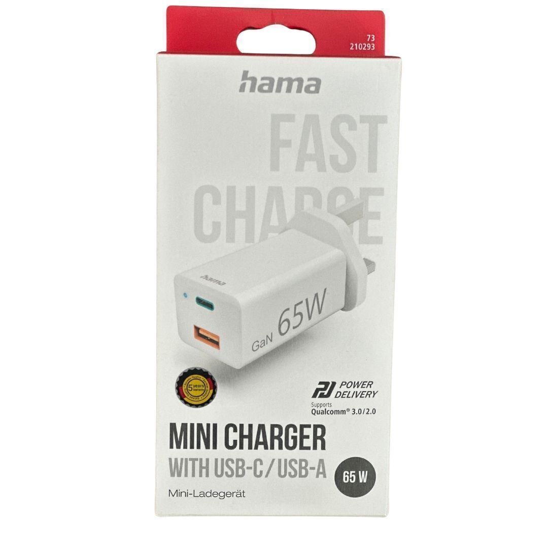 Hama mini gan charger 65w (210293)