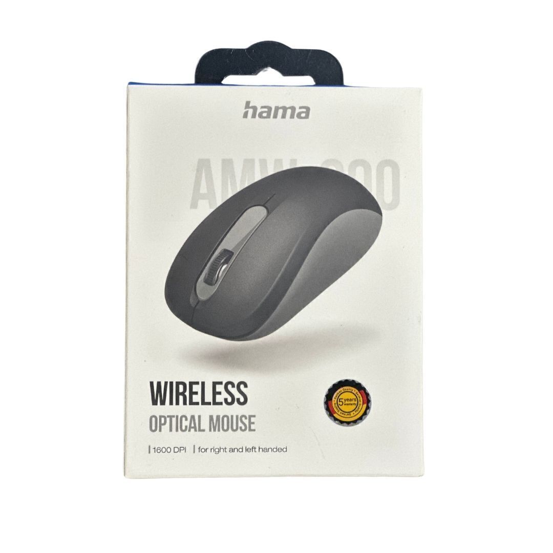 Hama 3-button optical wireless mouse mw 200 anthracite/black(134960)