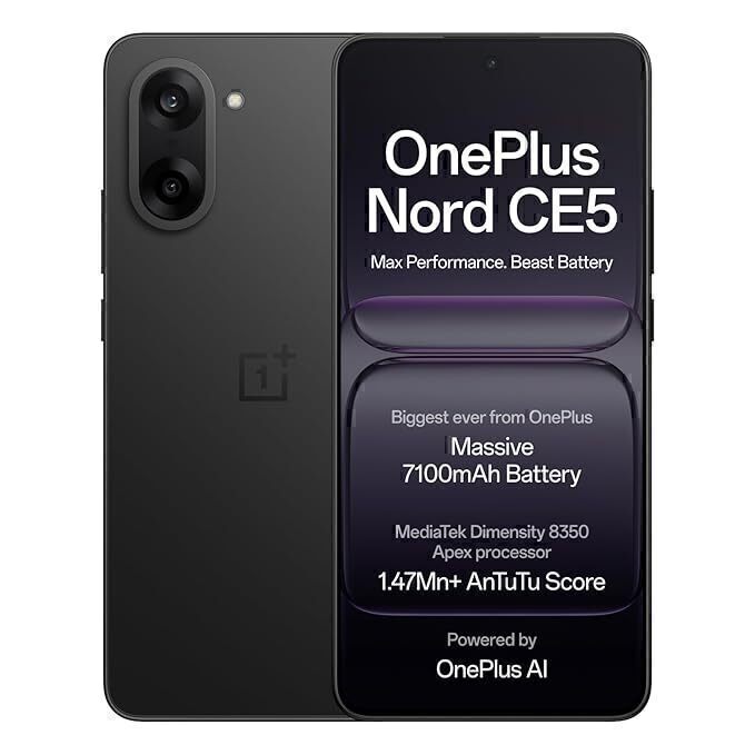 OnePlus Nord CE5: 6.77'' - 8GB RAM - 256GB ROM - Dual SIM - Black Infinity