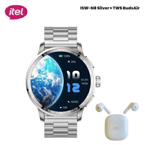 Itel Smart Watch Horizon-N8 Silver + TWS Buds Air 3
