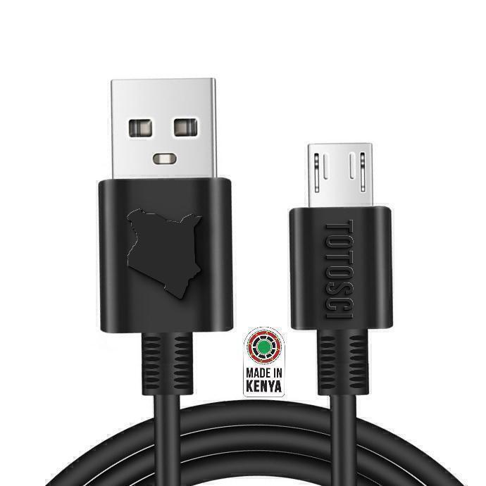 TOTOSCI Micro USB Cable Black: Made in Kenya
