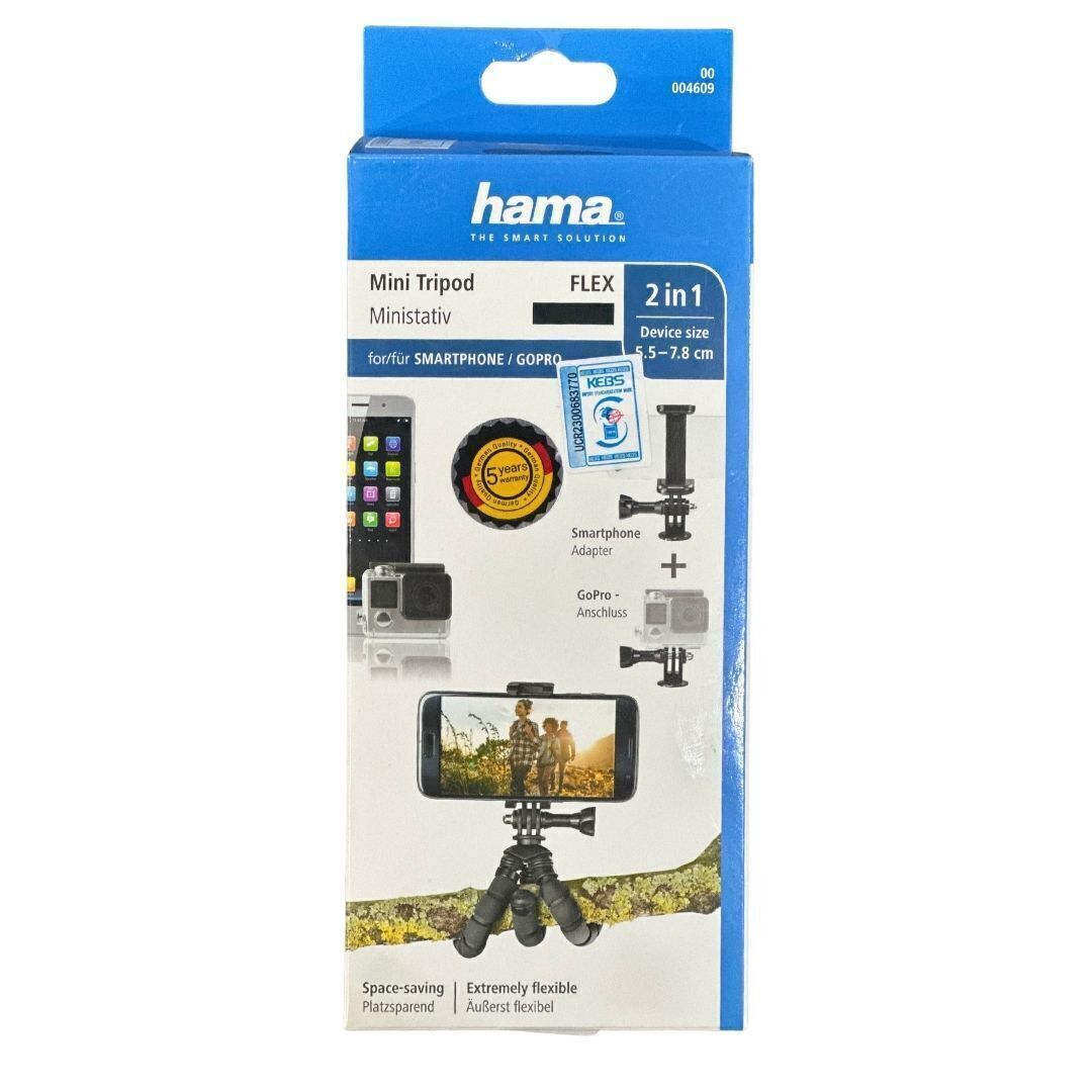 Hama flex mini tripod for smartphone/gopro (004609/10)