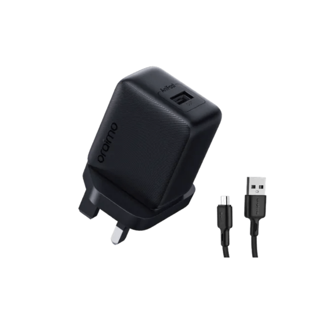 Oraimo Cannon 18S 18W Wall Charger Kit OCW-5184U+L53 - Black