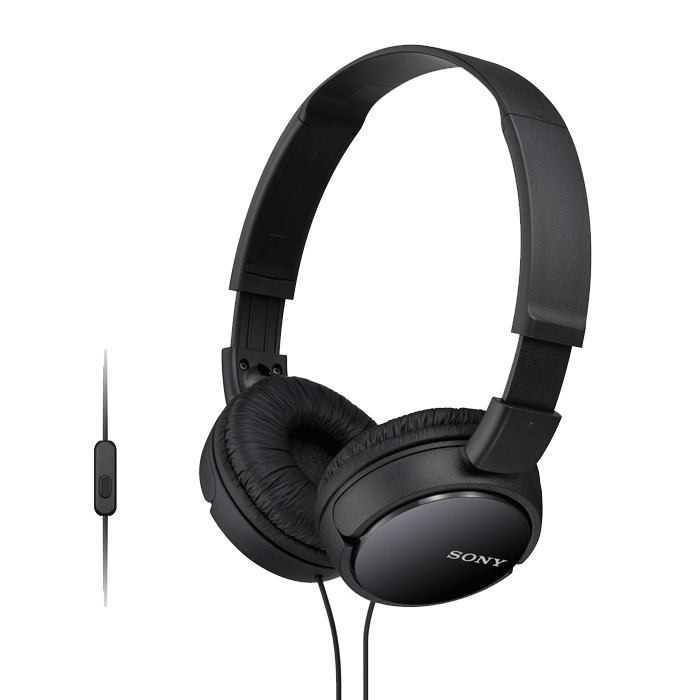 Sony Wired Headphones: MDR-ZX110AP - Black