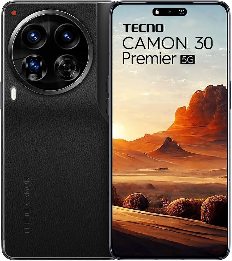 Tecno CAMON 30 Premier 5G: 6.77'' - 12GB RAM - 512GB ROM - Dual SIM  - Black