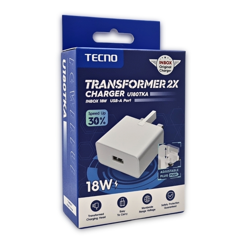 Tecno Faster 2x Charger U180TKA